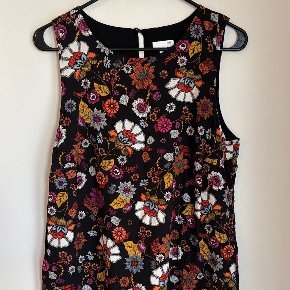 J. Jill Floral Sleeveless Shift Dress Bohemian Multicolor Womenâs Medium Euc